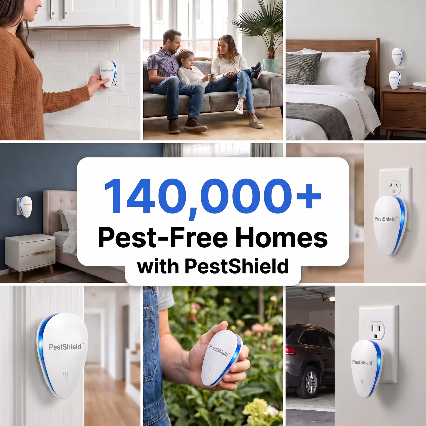 PestShield™ Ultrasonic Pest Repeller - Banish 14+ Pests for Good